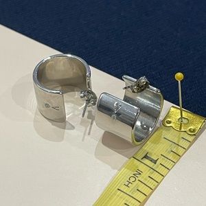 Thick Silver Statement Hoops